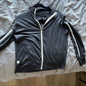 Vuori grey striped tracksuit jacket size medium